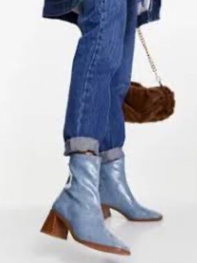 ASOS blue Rhona boots
